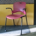 Herman Miller Caper Red Rolling Stacking Chair